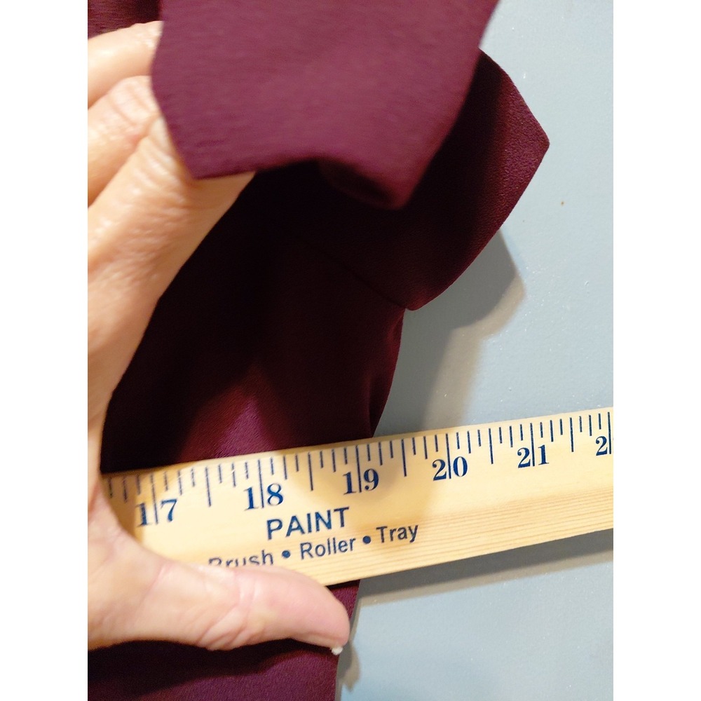 Talbots Womens Size 12 Maroon Formal Coquette Minimalist Dress Shoulder Pads - Picture 4 of 16